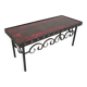 Brutalist mid-century tiled table, with 10 tiles and steel frame, 1960s.