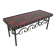 Brutalist mid-century tiled table, with 10 tiles and steel frame, 1960s.