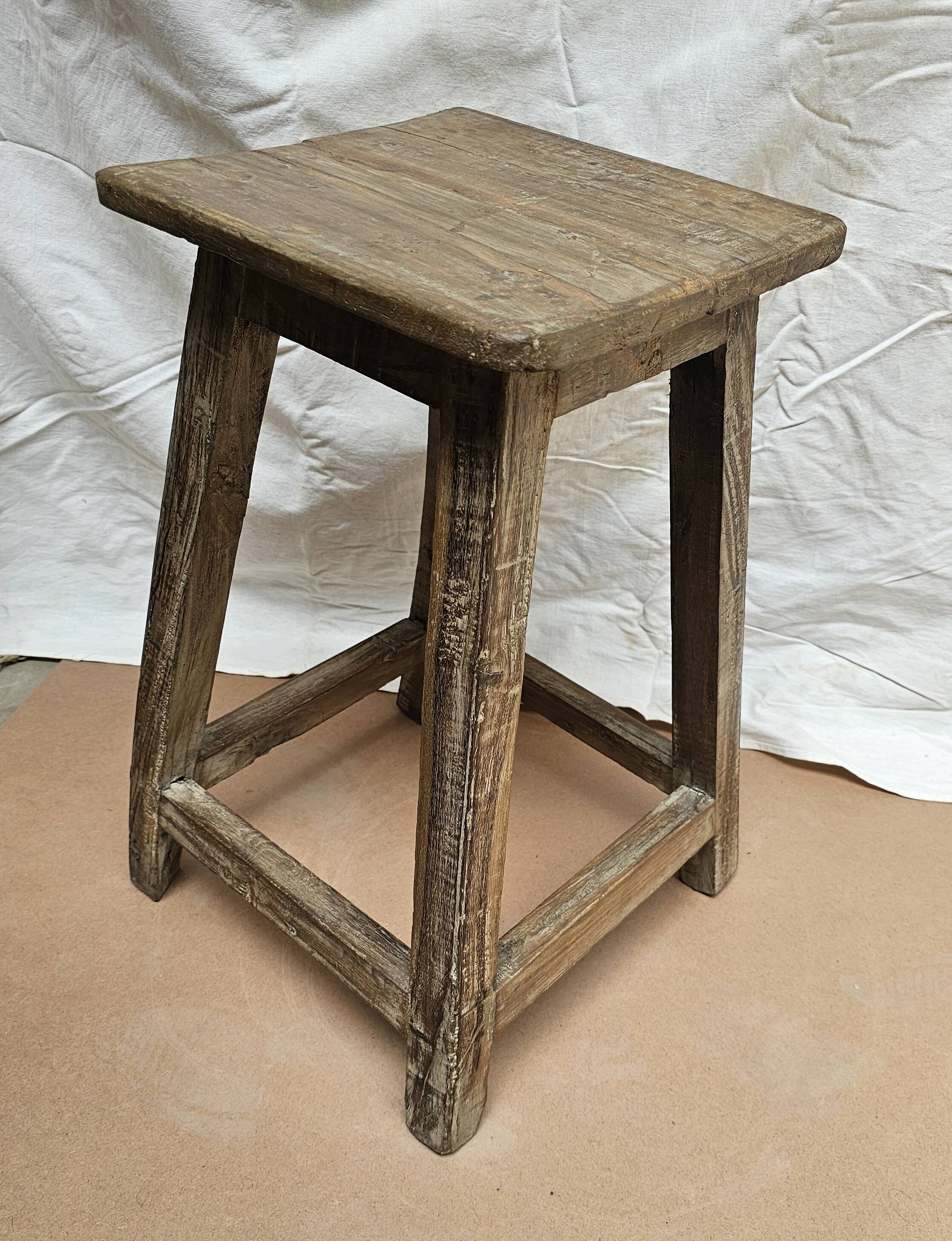 Burmese teak workshop stool