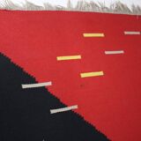 Abstract Design Geometric Carpet Kilim / Rug, 1960s