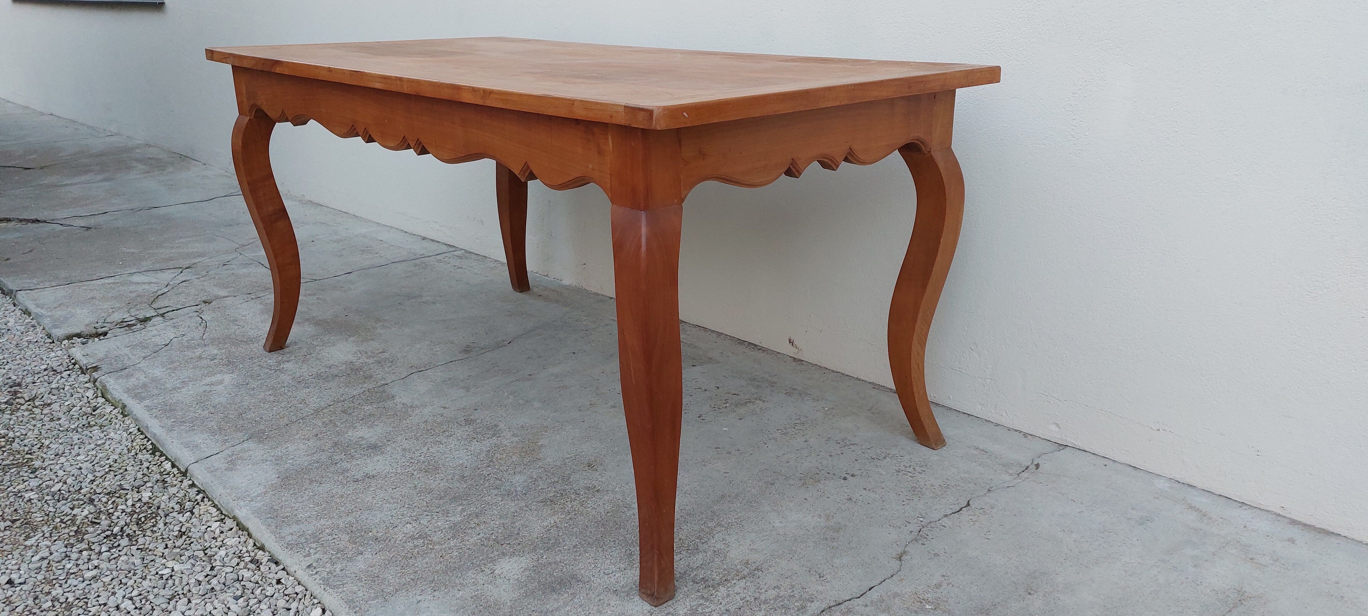 Louis XV style Farm Table in cherry wood