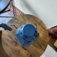 Navy blue metal candle lantern