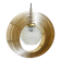 'Moon' pendant lamp, in brass and glass strips, 1970s