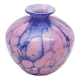Vase en verre marbré
