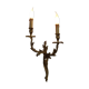 Bronze wall sconces decorated with acanthus leaves.