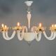 Venetian chandelier in white and colourless Murano glass, circa 1990.
