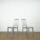 Set of 6 Emeco/Metwood navy blue aluminum chairs