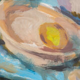 Still Life with a Lemon, Mixed Media on Thick Paper, 93 x 79 cm