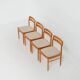 Ensemble de 4 chaises de salle à manger par H.W. Klein pour Bramin