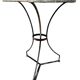 Parisian pedestal table in wrought iron and marble top, France 1900