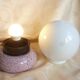 Ball lamp, ceramic and opaline ball lamp, mood and living room lamp
