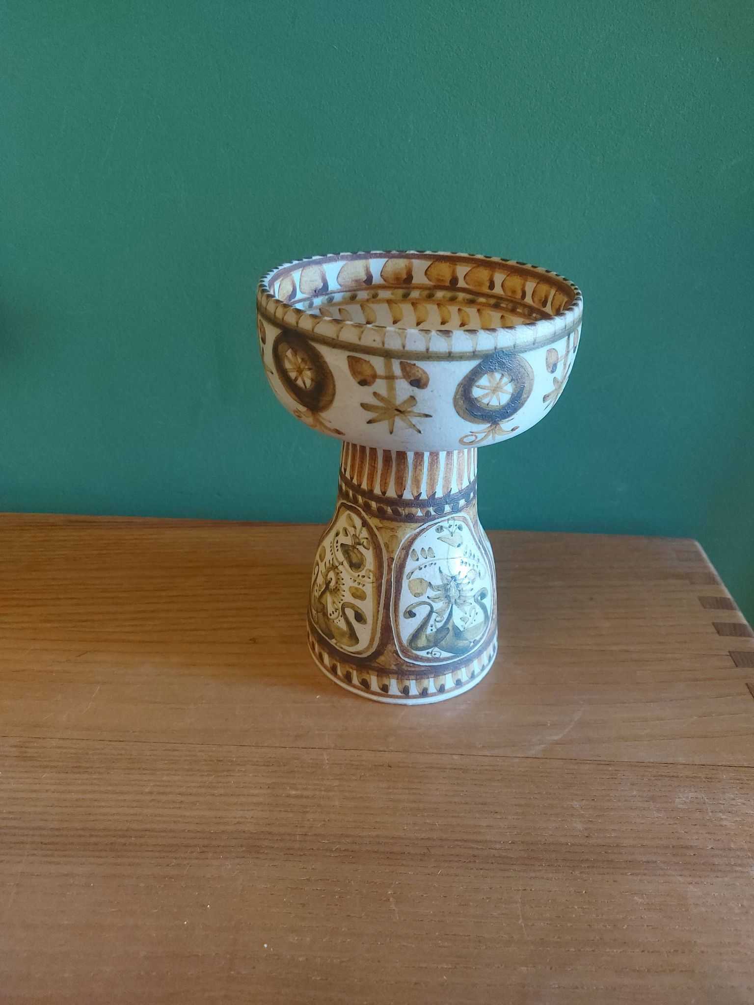 Vintage Keraluc ceramic candle holder