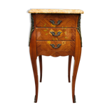 Bedside in Louis XV style marquetry