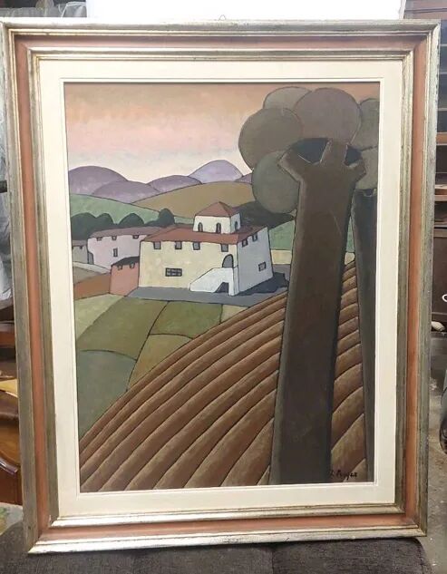 Oil Painting on Canvas Landscape 'Prayer' (1924)