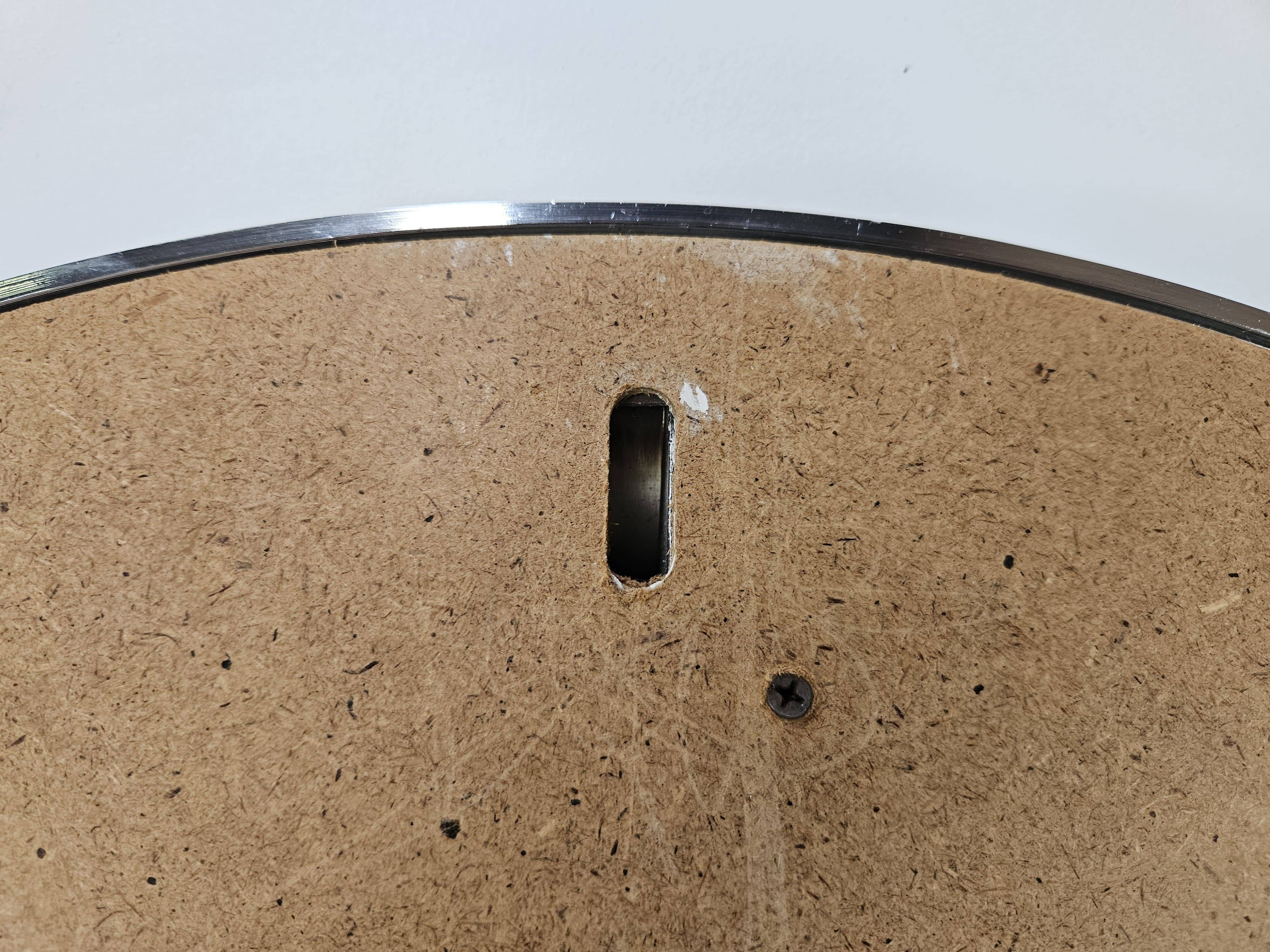 Miroir rond vintage en plastique chromé, 1970