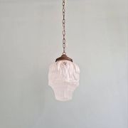 Art Deco pendant light in frosted transparent glass, 1920-30.