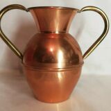 Old copper vase with handles