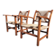 Paire de fauteuils paille (Josep Torres Clavé, 1936)