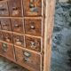 Antique pine drawer cabinet with 50 drawers, apothecary or hardware, 19th century