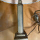 Pair of Antique Neoclassical Bedside Lamps Column Gilded Bronze France