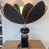 ▪️The Dolphin Lamp Jennings Lotus Lampshade Hollywood Rengency