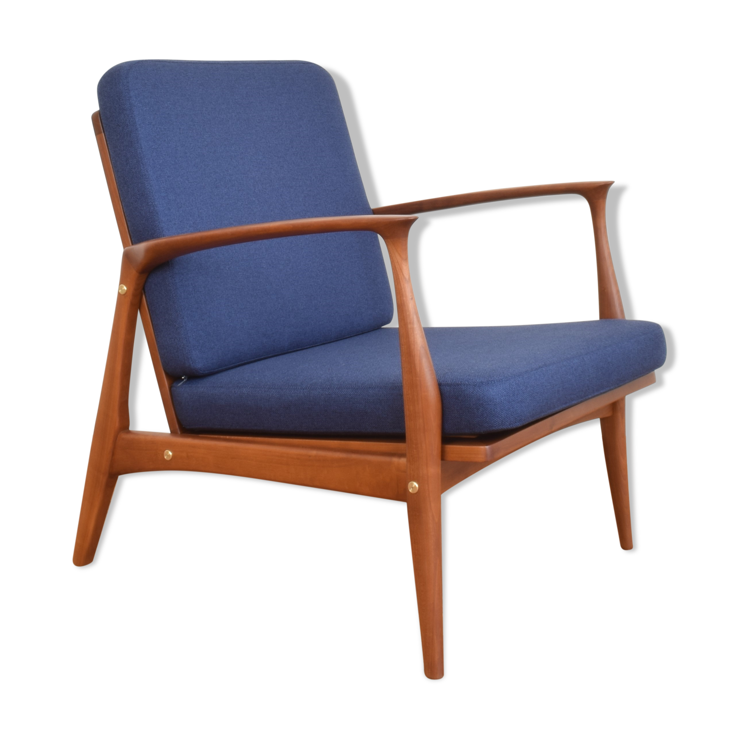 Danish cherrywood lounge chair