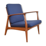 Danish cherrywood lounge chair