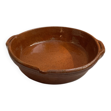 Ancienne Teglia (ou Cassole) italienne en terre cuite – Plat rustique