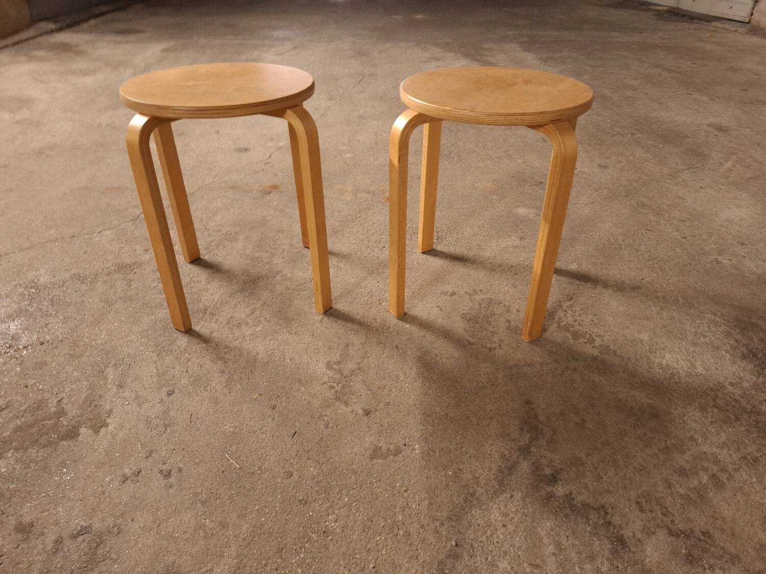 2 stackable stools, vintage 90'S Ikea