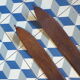 Paire de skis anciens en bois 208cm