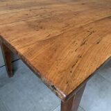 Large vintage farmhouse table from the 50s in solid wood (oak)