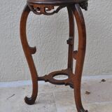 Fifth wheel tripod wood top marble