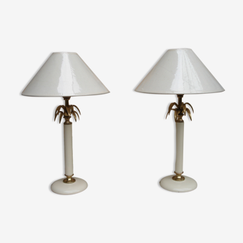 Paire de lampes « ananas » 1980