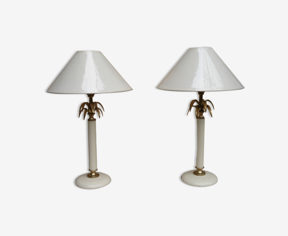 Paire de lampes « ananas » 1980