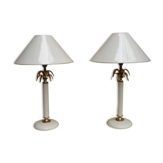 Paire de lampes « ananas » 1980