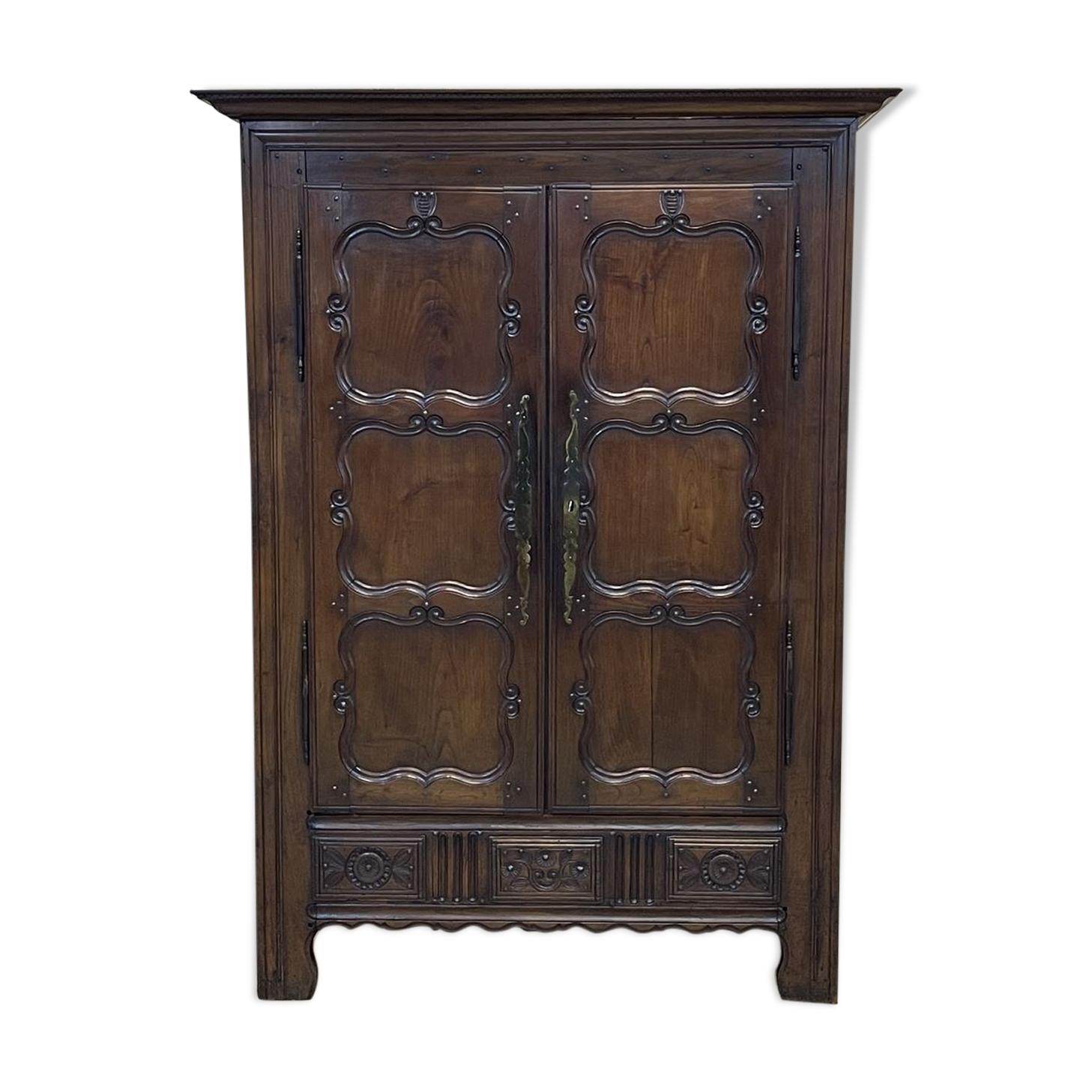 Small Breton wardrobe nineteenth in chestnut