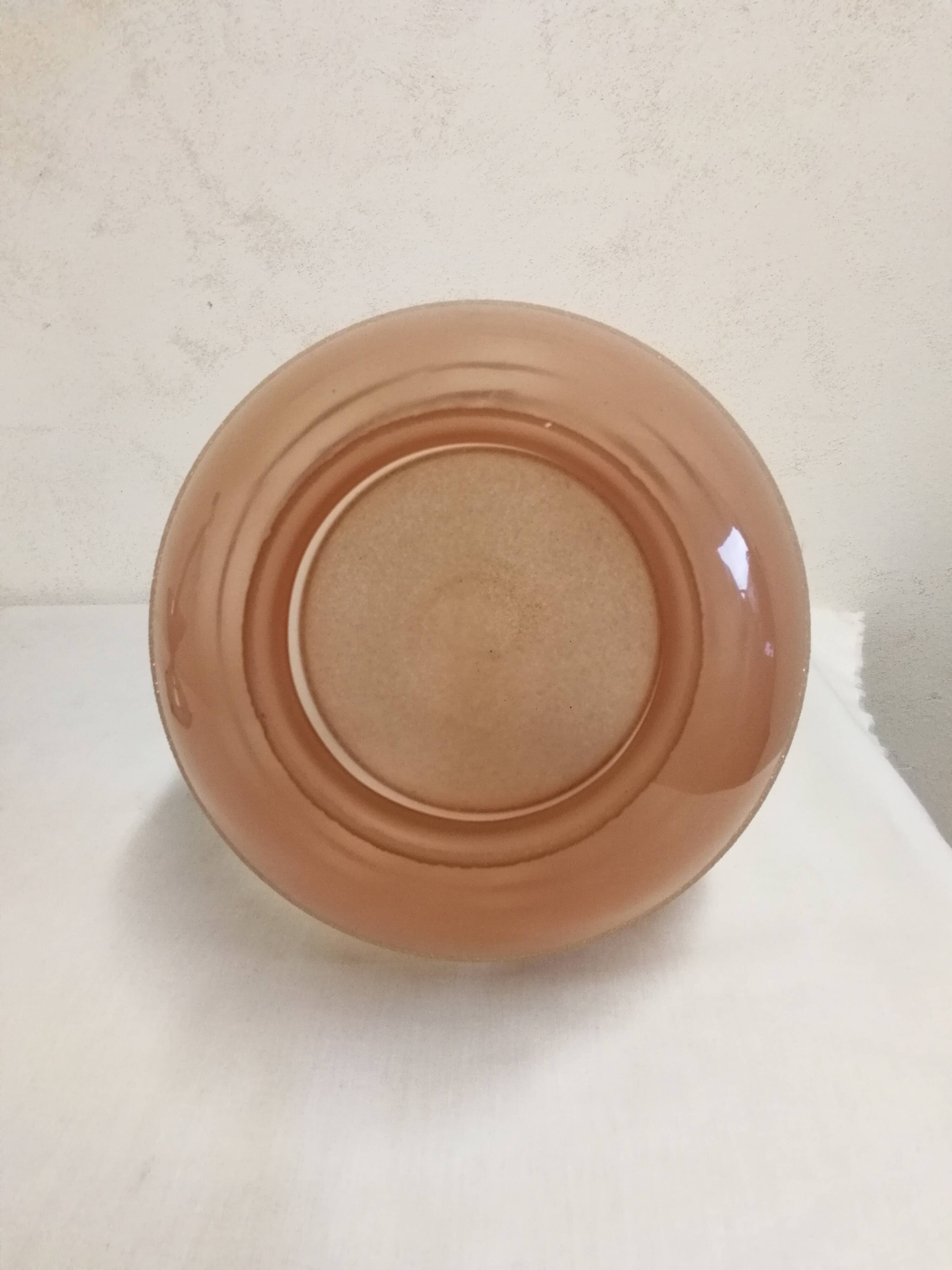 Art deco style frosted glass pendant light