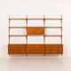 Hansen and Guldborg 3 bay teak wall unit, Denmark 1960s