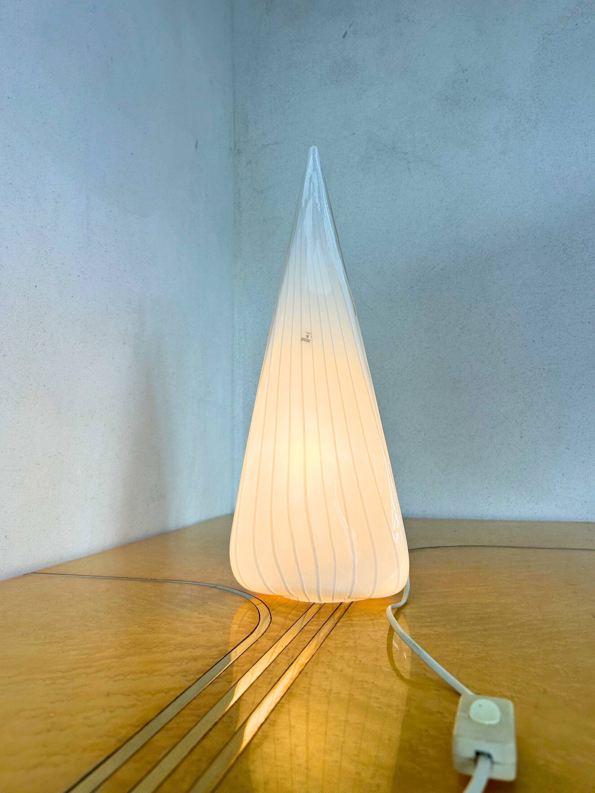 Conical lamp in Murano for Lino Tagliapietra