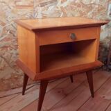 Bedside table with compass feet, 1950s