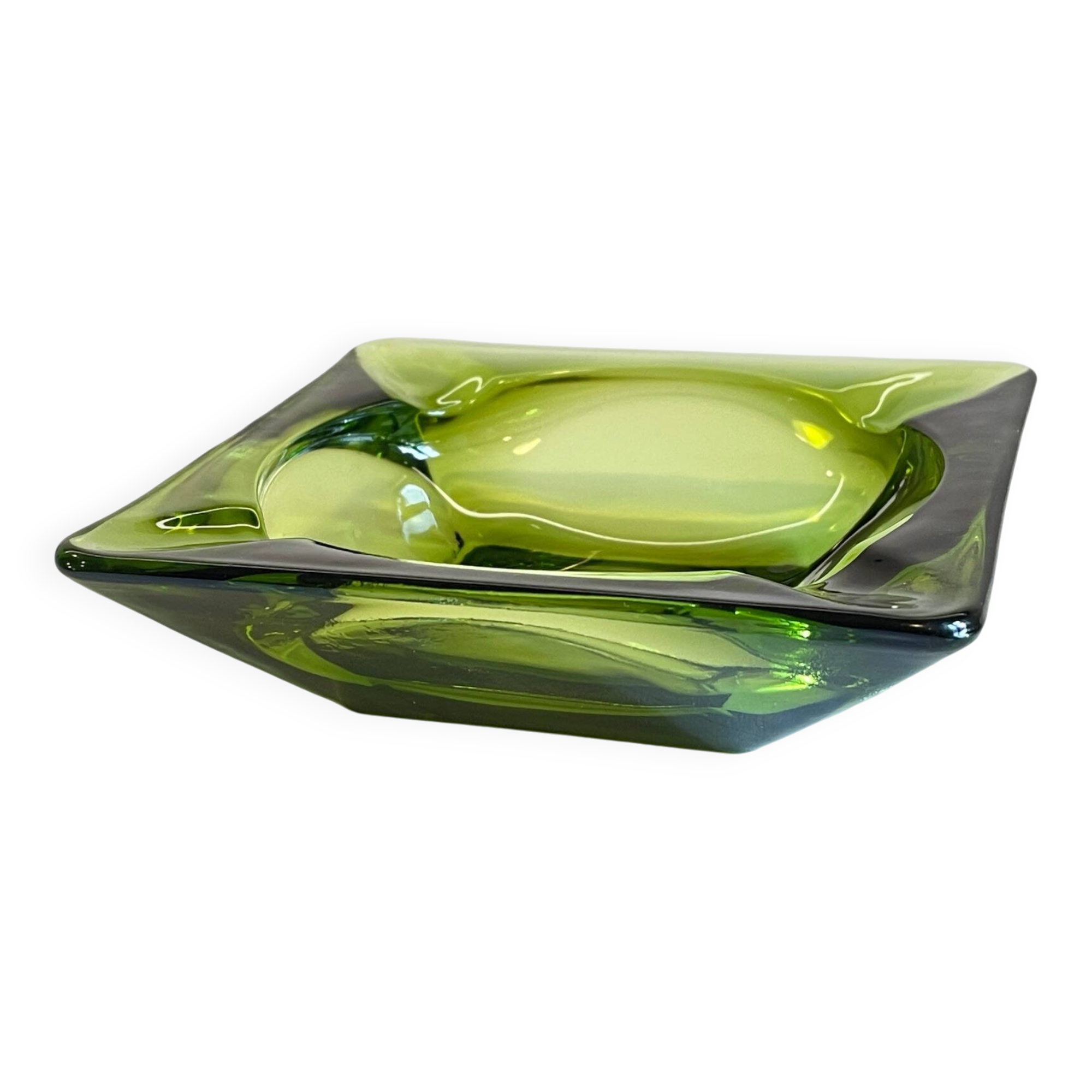 Cendrier, vide-poche en verre vintage