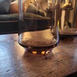 4 amber long drink glasses – 1970s