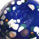 Vintage biot vase in double blown blue glass, coloured dot, design 2000 signed "arnold biot"
