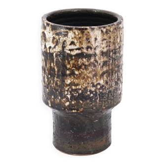 Fat lava ceramic vase by Pieter Groeneveldt, 1950s