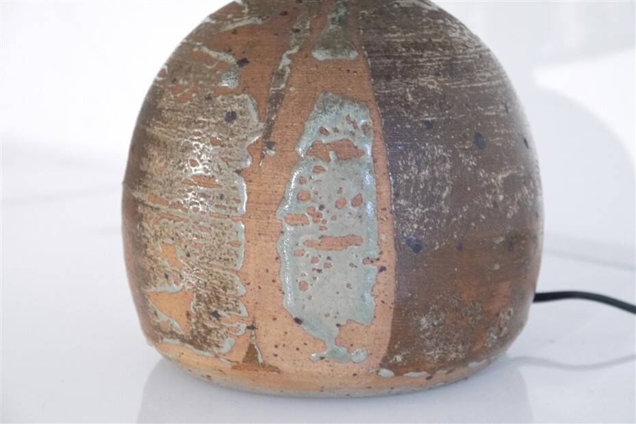 Stoneware and rope table lamp 1960