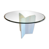 Travertine foot-foot design dining table