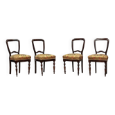 Chaises en acajou vintage, années 1930, ensemble de 4