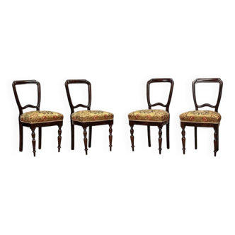 Vintage Mahogany Chairs, 1930s, Set of 4