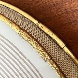 Metal ceiling pendant lamp, made of glass and metal, German mid-century modern style, 1960s.