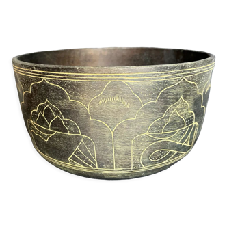 Carved bronze cup